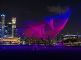 Light Art installation at Marina Bay in Singapore