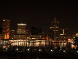 Baltimore Inner Harbour by night